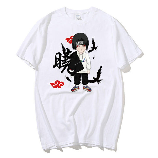 Teenage Student T-shirt Naruto Naruto Naruto Uchiha Itachi Fashion Men's and Women's T-shirt Top Short Sleeve