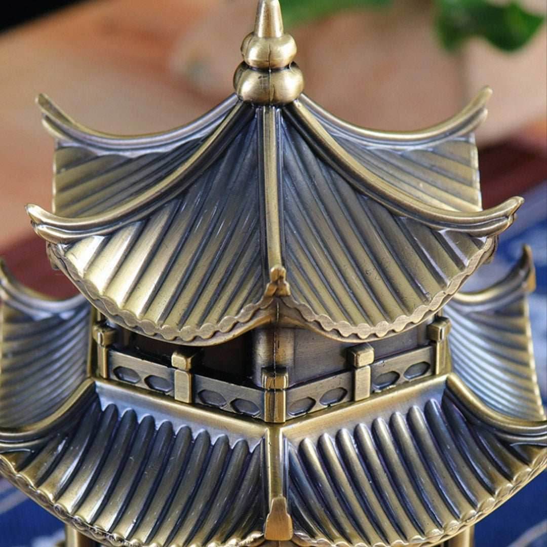 Incense Burner - Hexagonal Pavilion - Brass