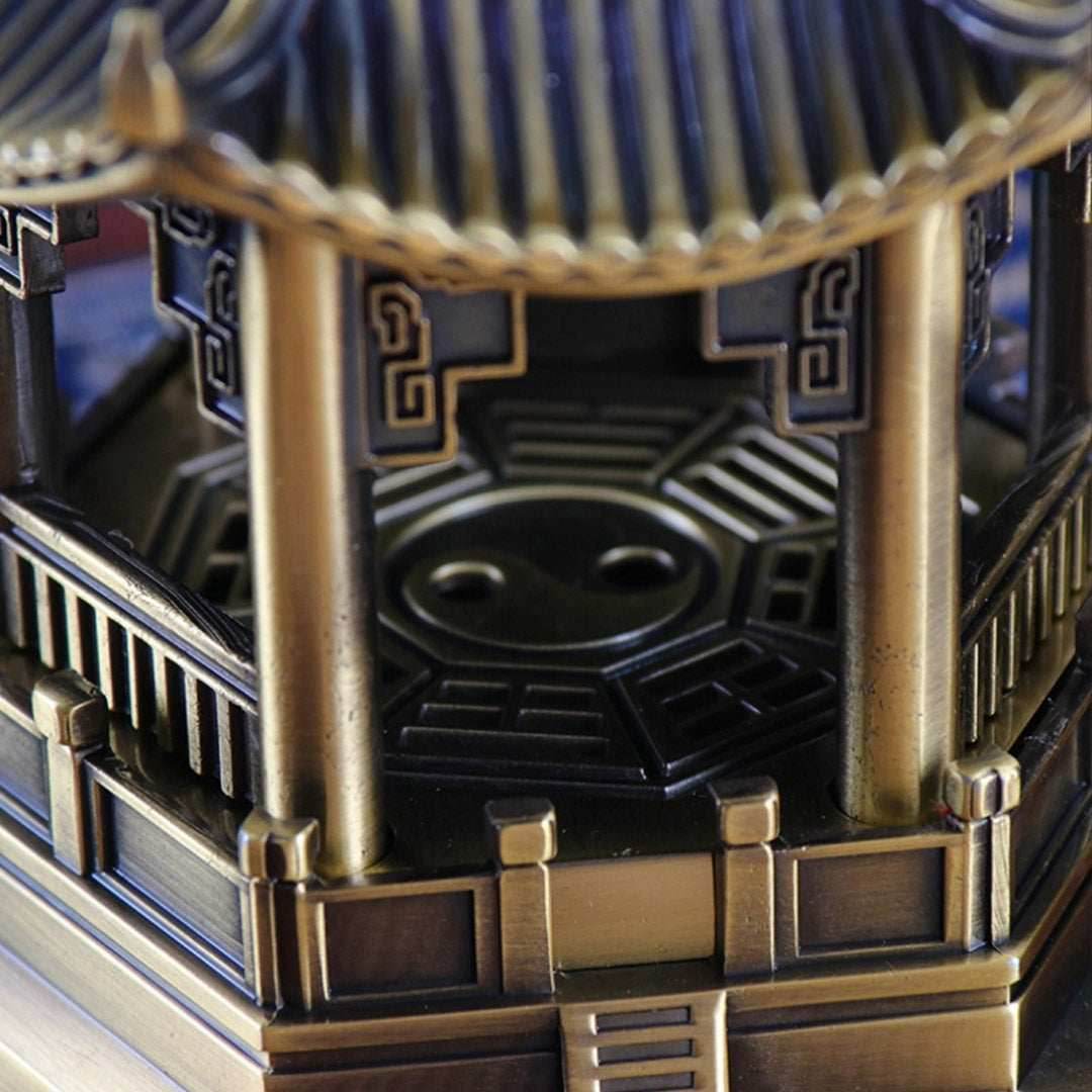 Incense Burner - Hexagonal Pavilion - Brass