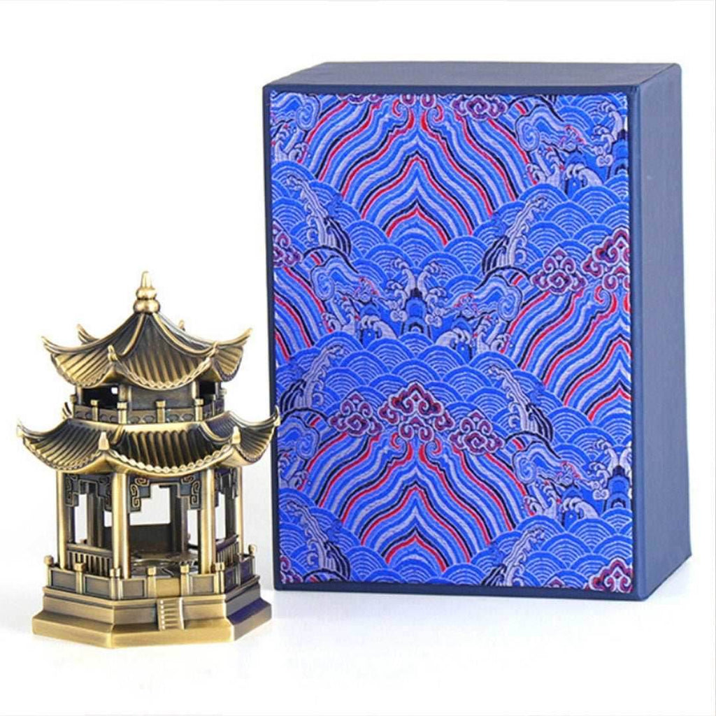 Incense Burner - Hexagonal Pavilion - Brass