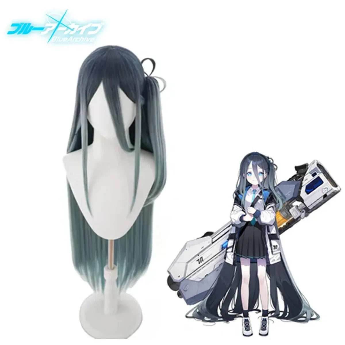 Blue Archive Tendou Arisu Cosplay Costume – Uniform, Wig & Coat Set - S / Wig Only