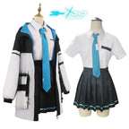 Blue Archive Tendou Arisu Cosplay Costume – Uniform, Wig & Coat Set - S / Costume Only