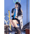Blue Archive Tendou Arisu Cosplay Costume – Uniform, Wig & Coat Set - S / Costume Only
