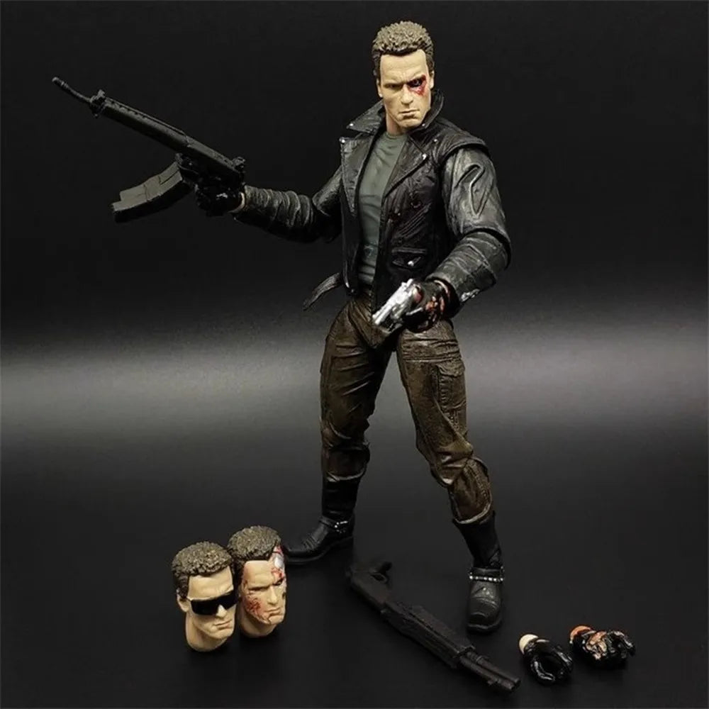 Terminator Figure NECA The Terminator Schwarzenegger Judgment Day T-800 Arnold Action Figure Model Doll Christmas Gift 18CM