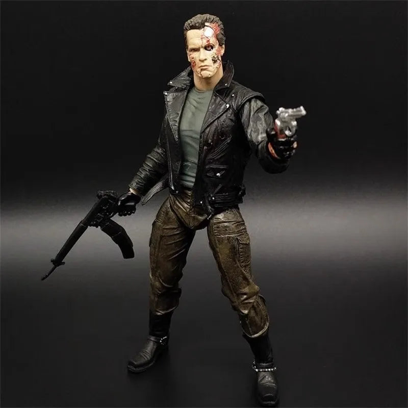 Terminator Figure NECA The Terminator Schwarzenegger Judgment Day T-800 Arnold Action Figure Model Doll Christmas Gift 18CM