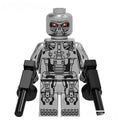 Terminator T-800 Chrome Endoskeleton Lego custom Minifigures