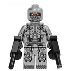 Terminator T-800 Chrome Endoskeleton Lego custom Minifigures