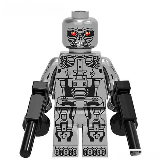 Terminator T-800 Chrome Endoskeleton Lego custom Minifigures