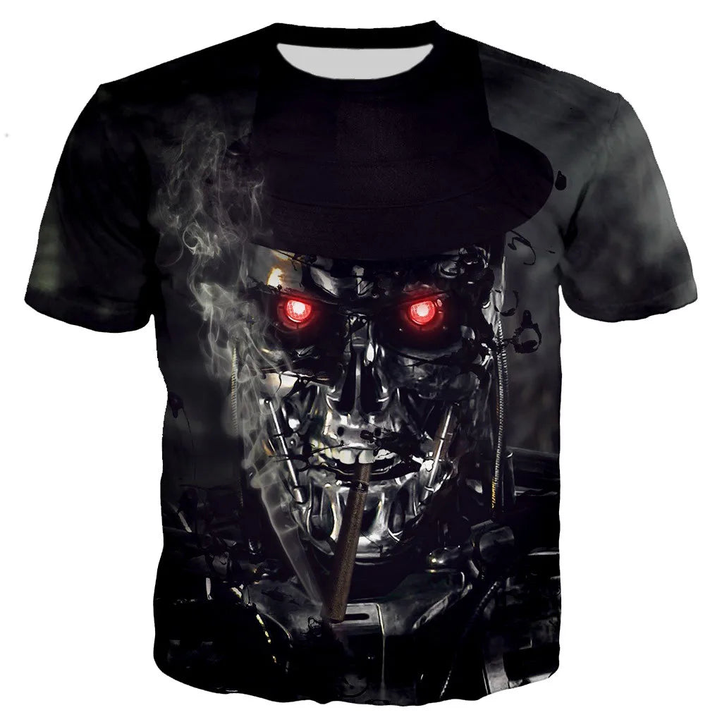 Terminator T-Shirts Movie 3D Printed Streetwear Men Women Casual Fashion Oversized Short Sleeve T Shirt Kids Tees Tops Clothing