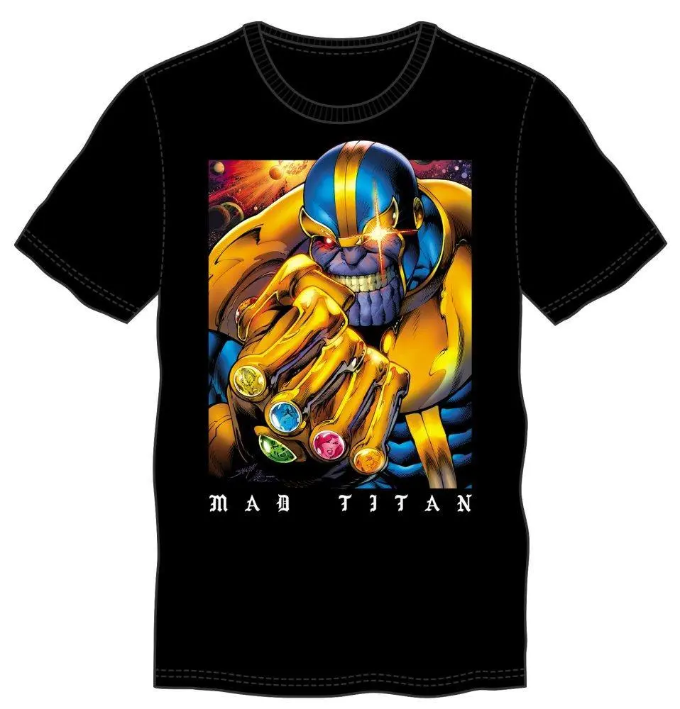 Thanos The Mad Titan Men's Black T-Shirt Tee Shirt