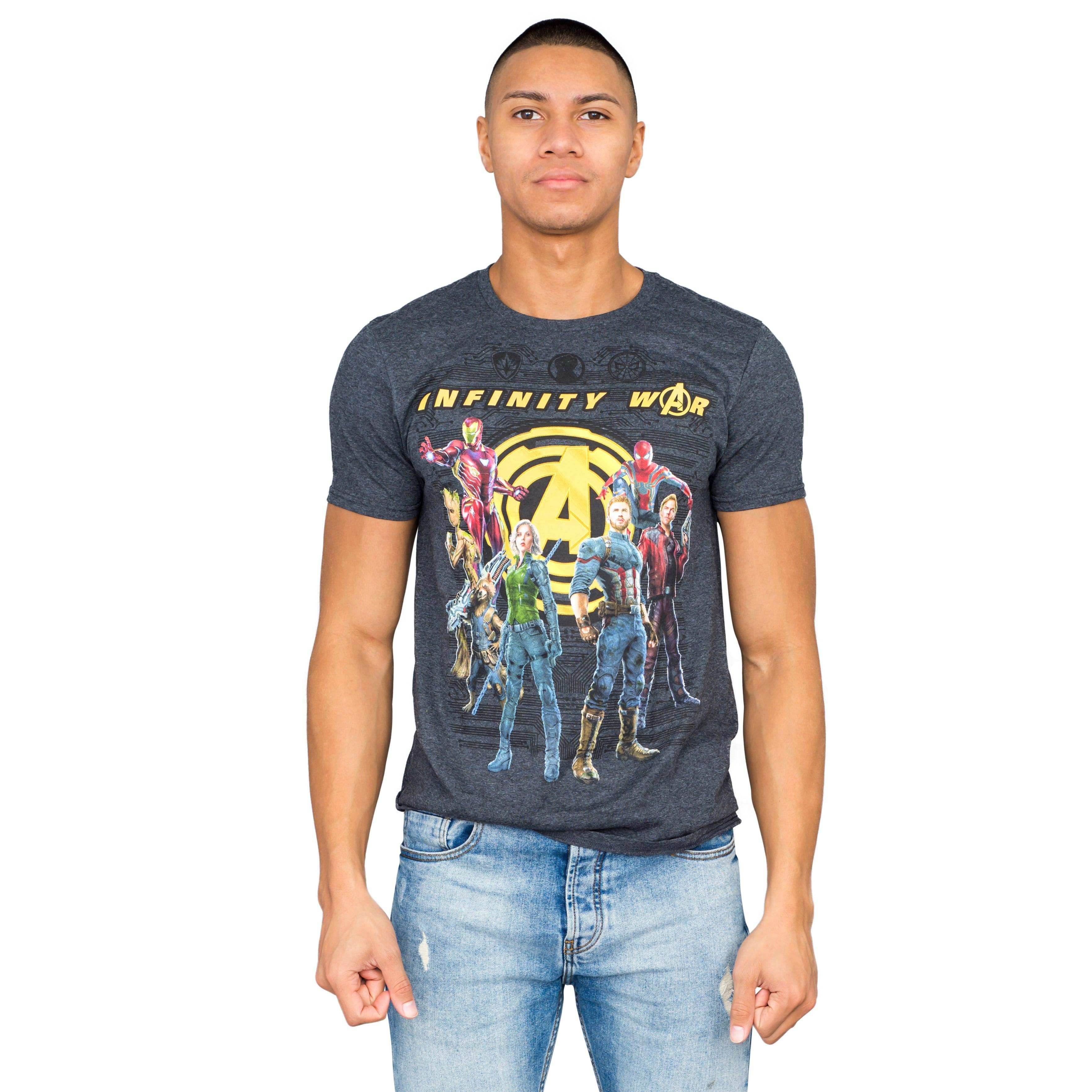 The Avengers Infinity War Group Shot Charcoal T-shirt - XL
