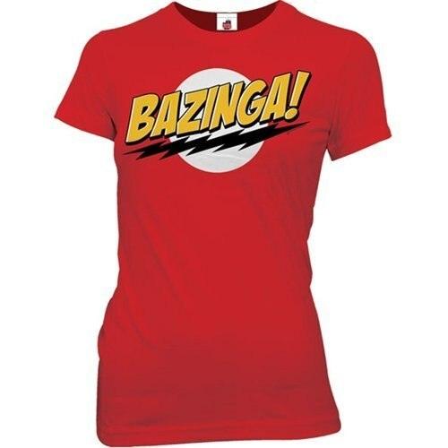 The Big Bang Theory Bazinga! Red Juniors T-shirt
