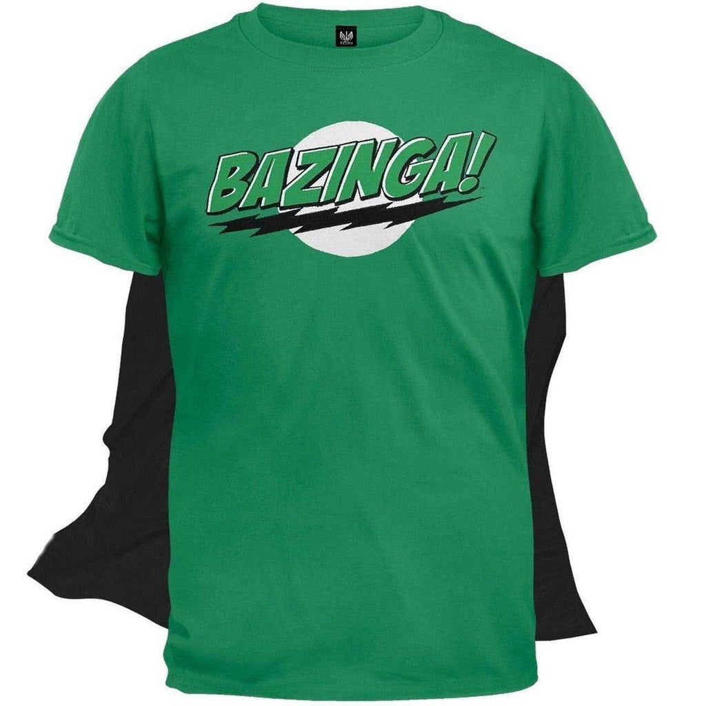 The Big Bang Theory Bazinga! T-shirt with Attachable Cape - L / Blue