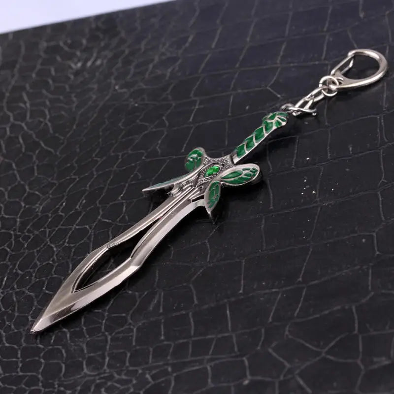 The Butterfly Sword Weapon Keychain Dota 2 Cosplay Pendant Key Chain for Women Men Car Keyring Jewelry Gift