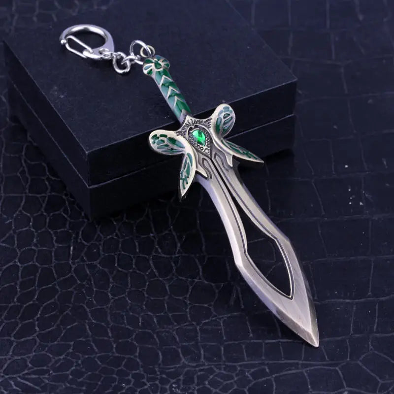 The Butterfly Sword Weapon Keychain Dota 2 Cosplay Pendant Key Chain for Women Men Car Keyring Jewelry Gift