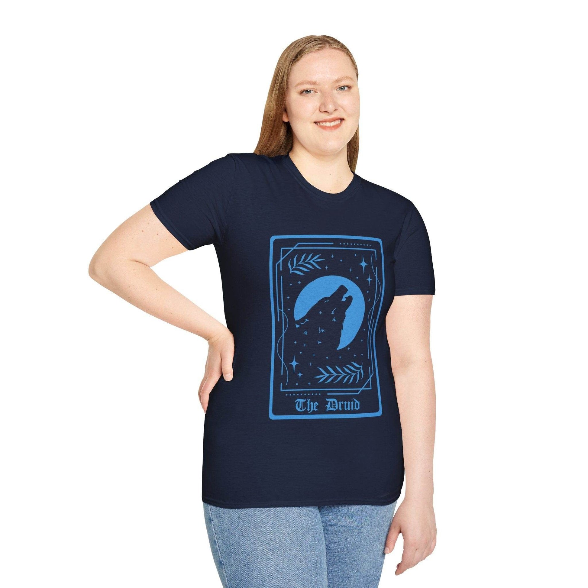 The Druid Tarot Card T-Shirt - Black / S