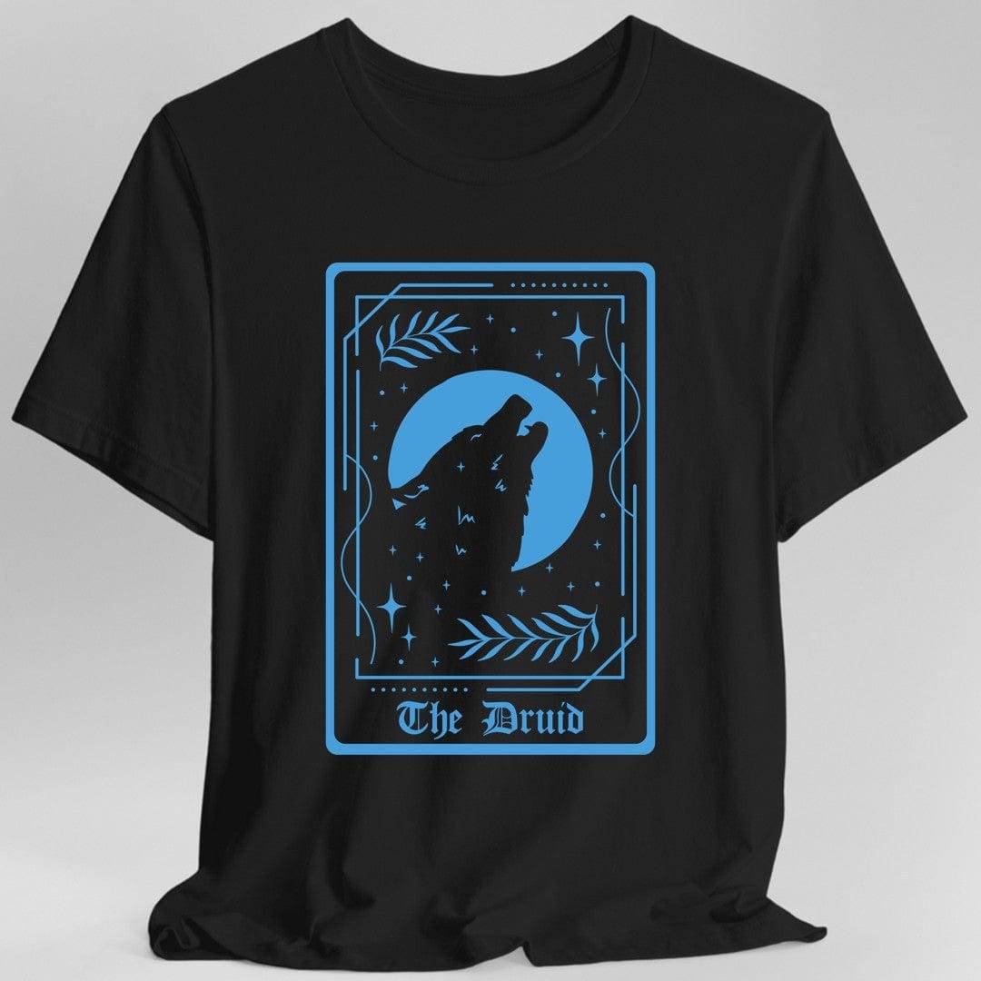 The Druid Tarot Card T-Shirt - Black / S