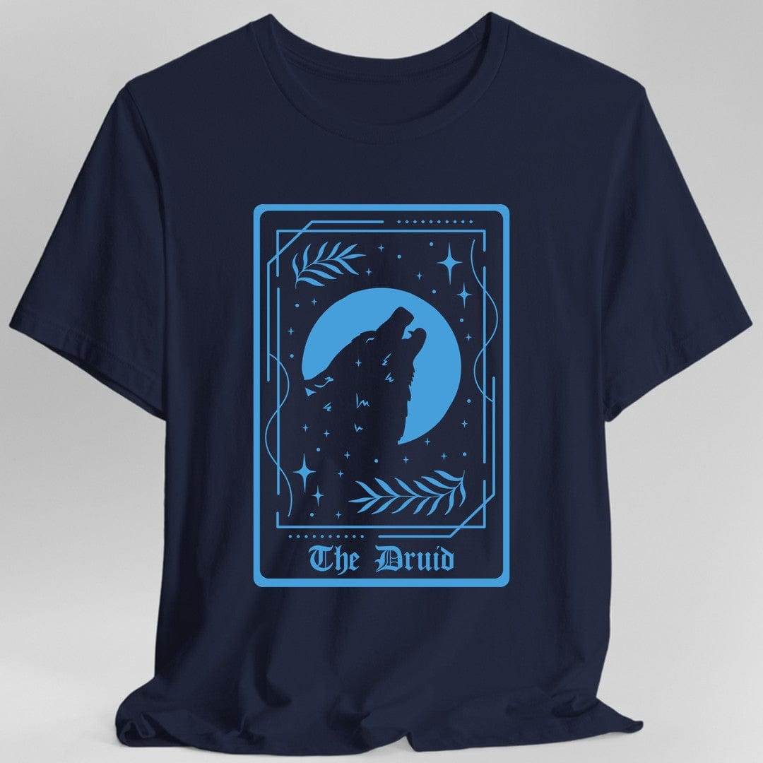 The Druid Tarot Card T-Shirt - Navy / S