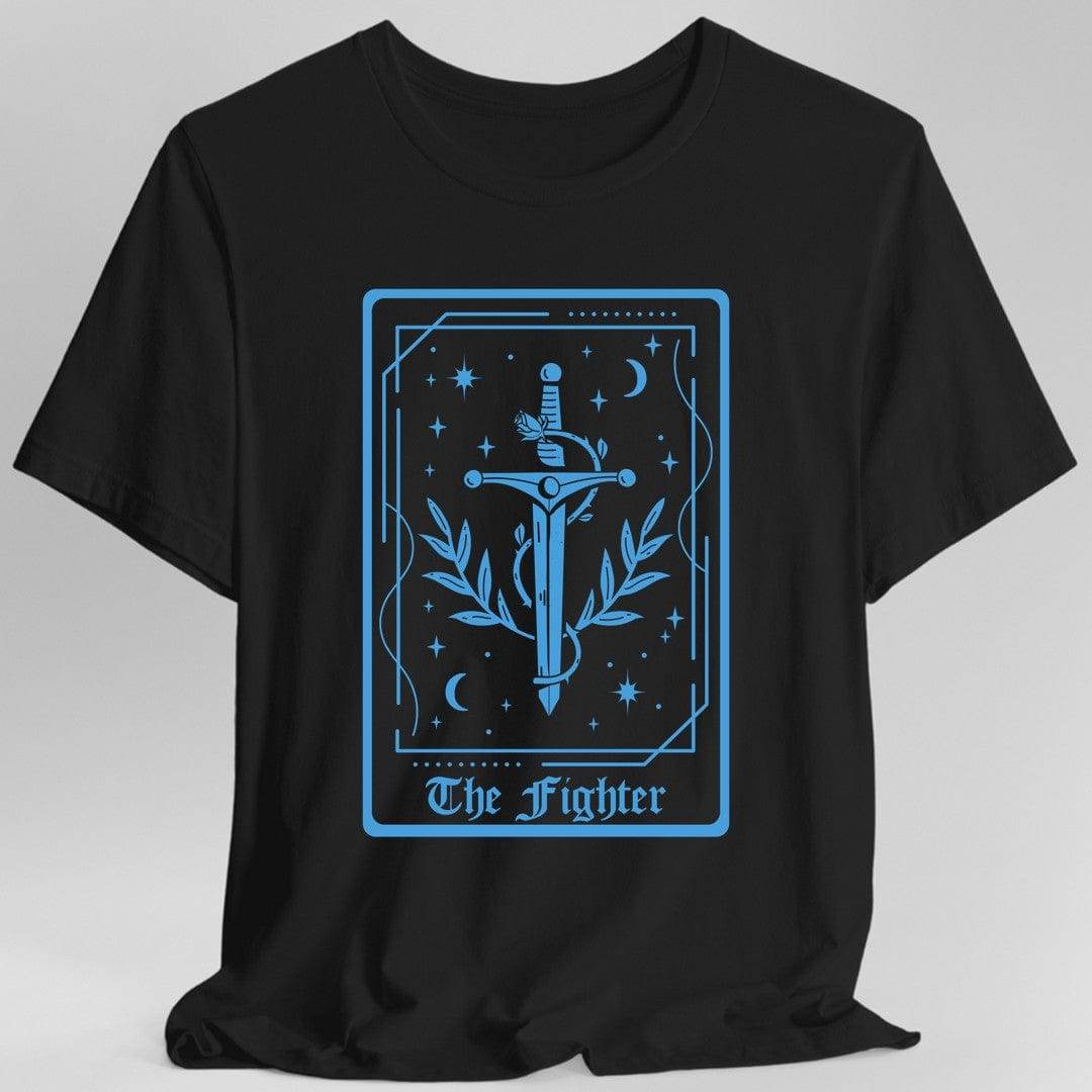 The Fighter Tarot Card T-Shirt - Black / S