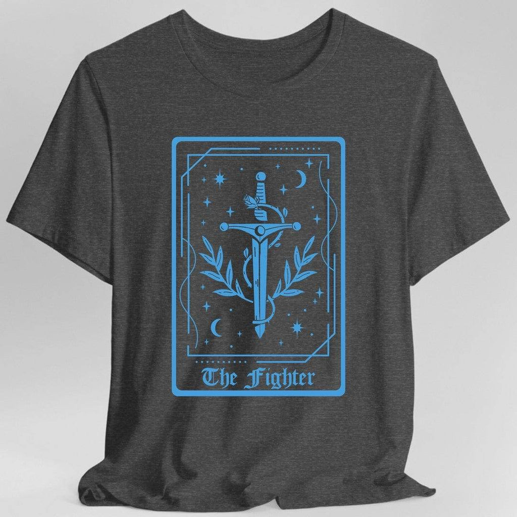 The Fighter Tarot Card T-Shirt - Dark Heather / S