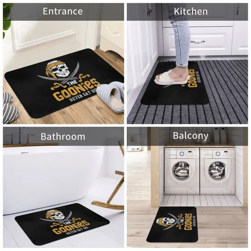 The Goonies Doormat Non-Slip Bathroom Kitchen Mat Garden Garage Door Floor Entrance Carpet Rug