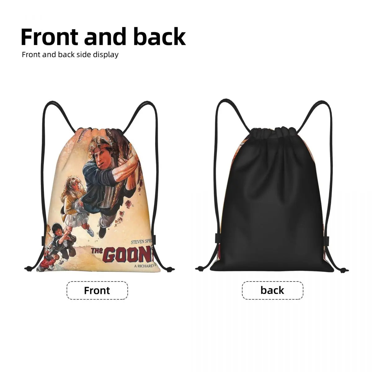 The Goonies Drawstring Backpack Sports Gym Bag for Women Men Adventure Comedy Movie Shopping Sackpack