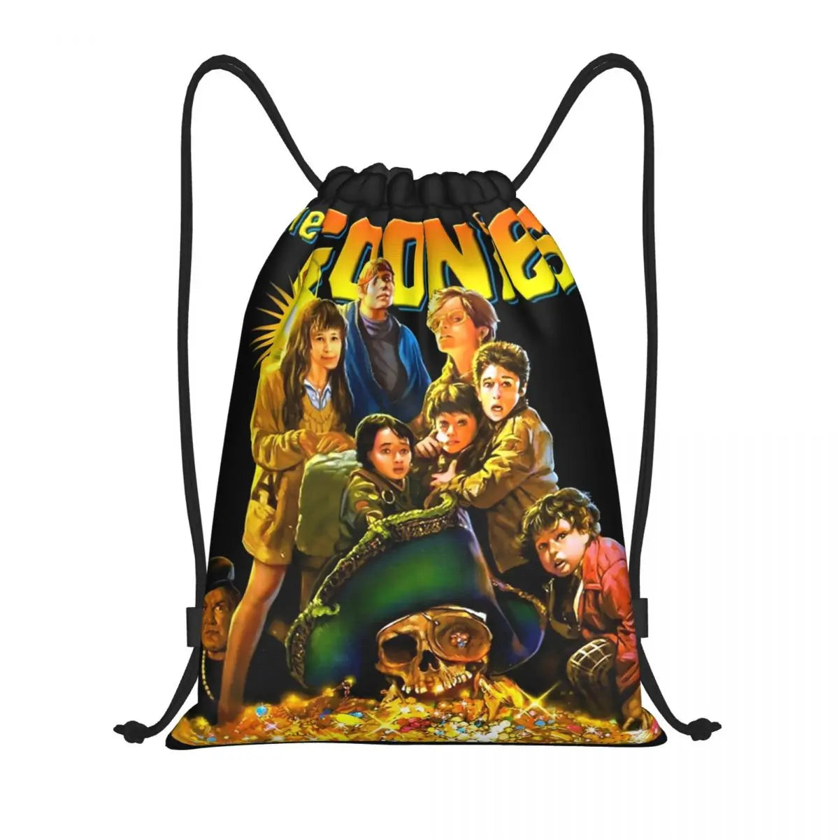 The Goonies Drawstring Backpack Sports Gym Bag for Women Men Adventure Comedy Movie Shopping Sackpack