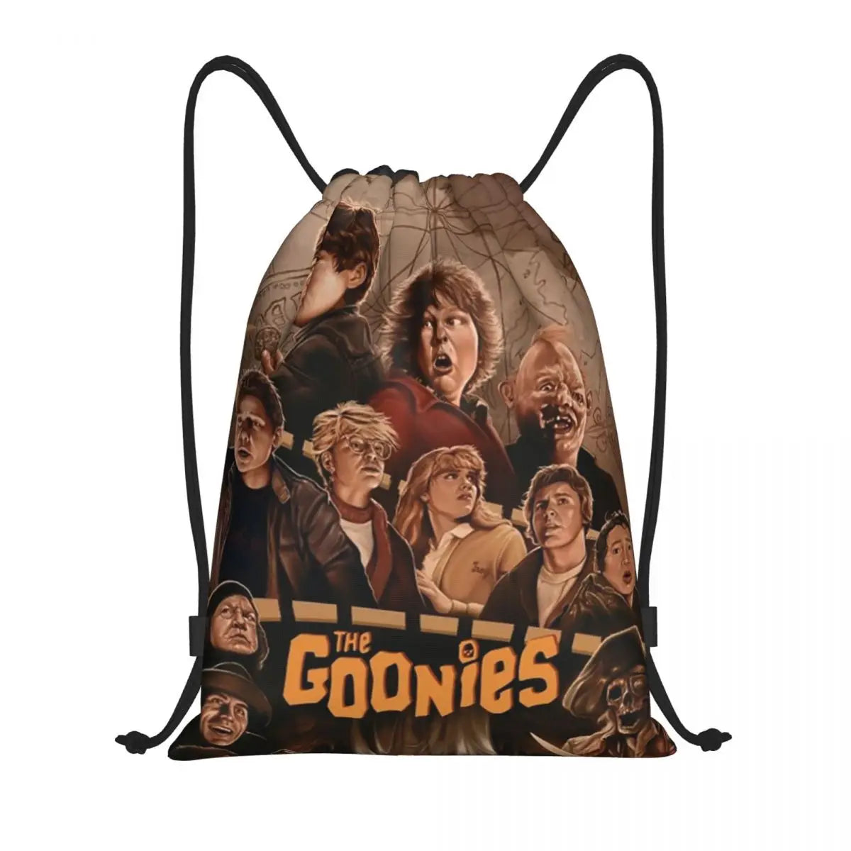 The Goonies Drawstring Backpack Sports Gym Bag for Women Men Adventure Comedy Movie Shopping Sackpack