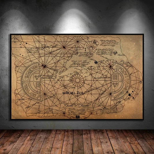 The Goonies Treasure Map Retro 1985 American Adventure Comedy Film Canvas Painting Posters Prints Wall Art Pictures Home Decor