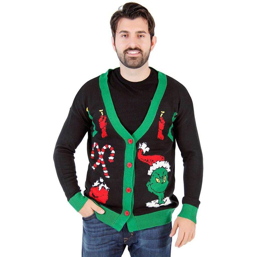 The Grinch Ugly Christmas Cardigan Sweater - S