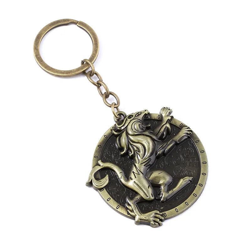 The Knife Keychain Online Elsweyr Coin Key Chain for Men Weapon Model Car Keyring Jewelry