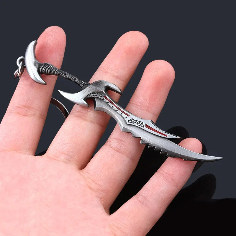 The Knife Keychain Online Elsweyr Coin Key Chain for Men Weapon Model Car Keyring Jewelry