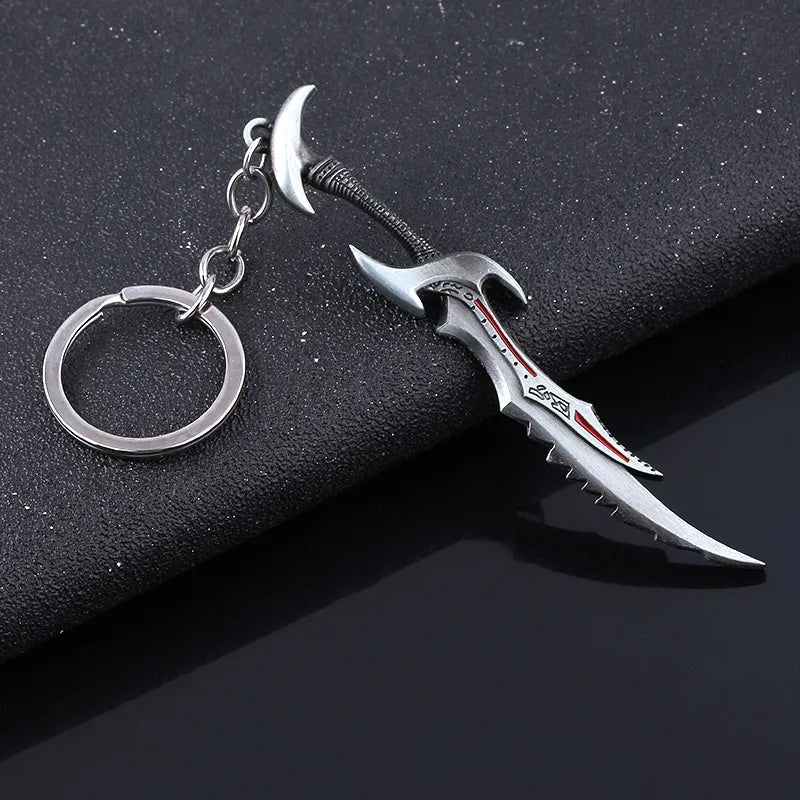 The Knife Keychain Online Elsweyr Coin Key Chain for Men Weapon Model Car Keyring Jewelry