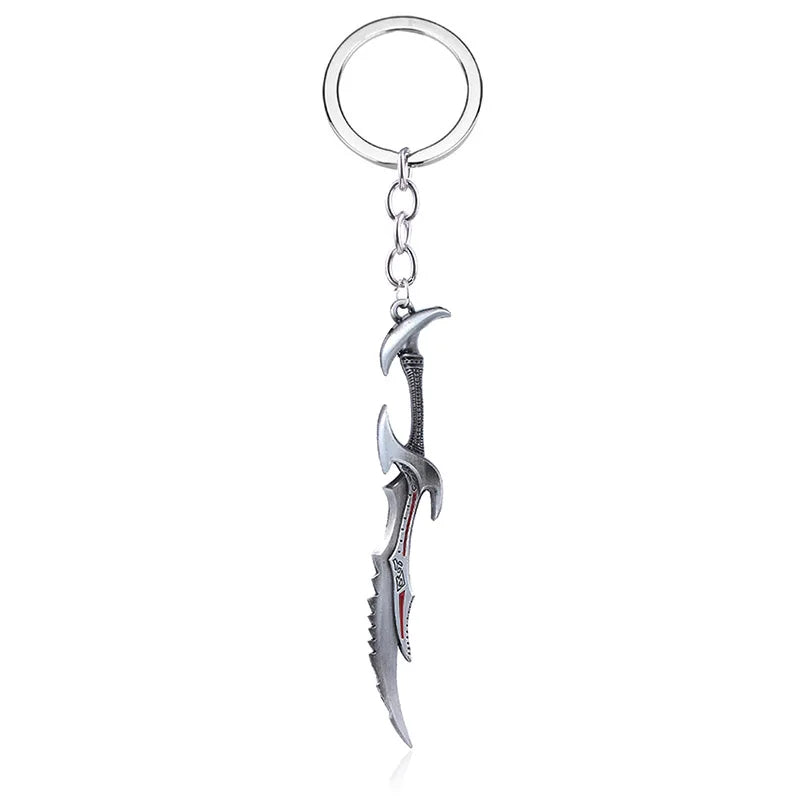 The Knife Keychain Online Elsweyr Coin Key Chain for Men Weapon Model Car Keyring Jewelry