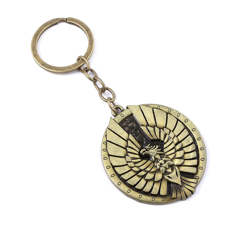 The Knife Keychain Online Elsweyr Coin Key Chain for Men Weapon Model Car Keyring Jewelry