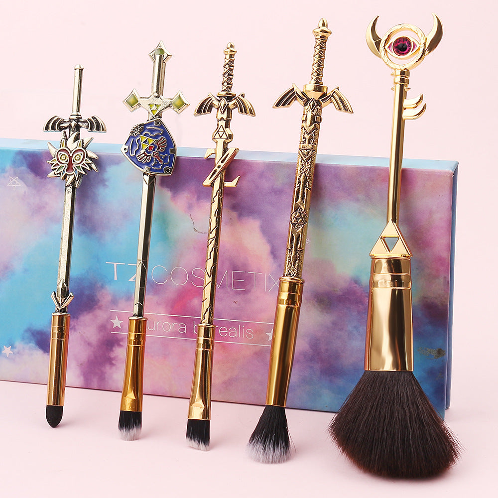 The Legend Of Zelda Makeup Brush Set Sky Sword Link Figma Weapon Loose Powder Brush Lip Brush