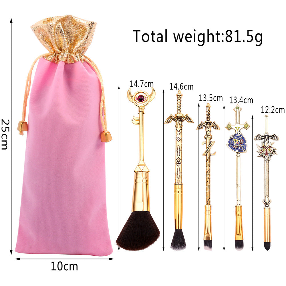 The Legend Of Zelda Makeup Brush Set Sky Sword Link Figma Weapon Loose Powder Brush Lip Brush