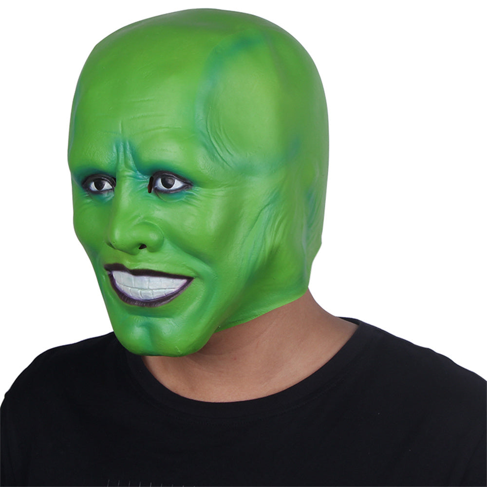 The Mask Funny Green Latex Mask Jim Carrey Movie Cosplay Headgear Halloween Superhero Fancy Dress Clothing Accessories