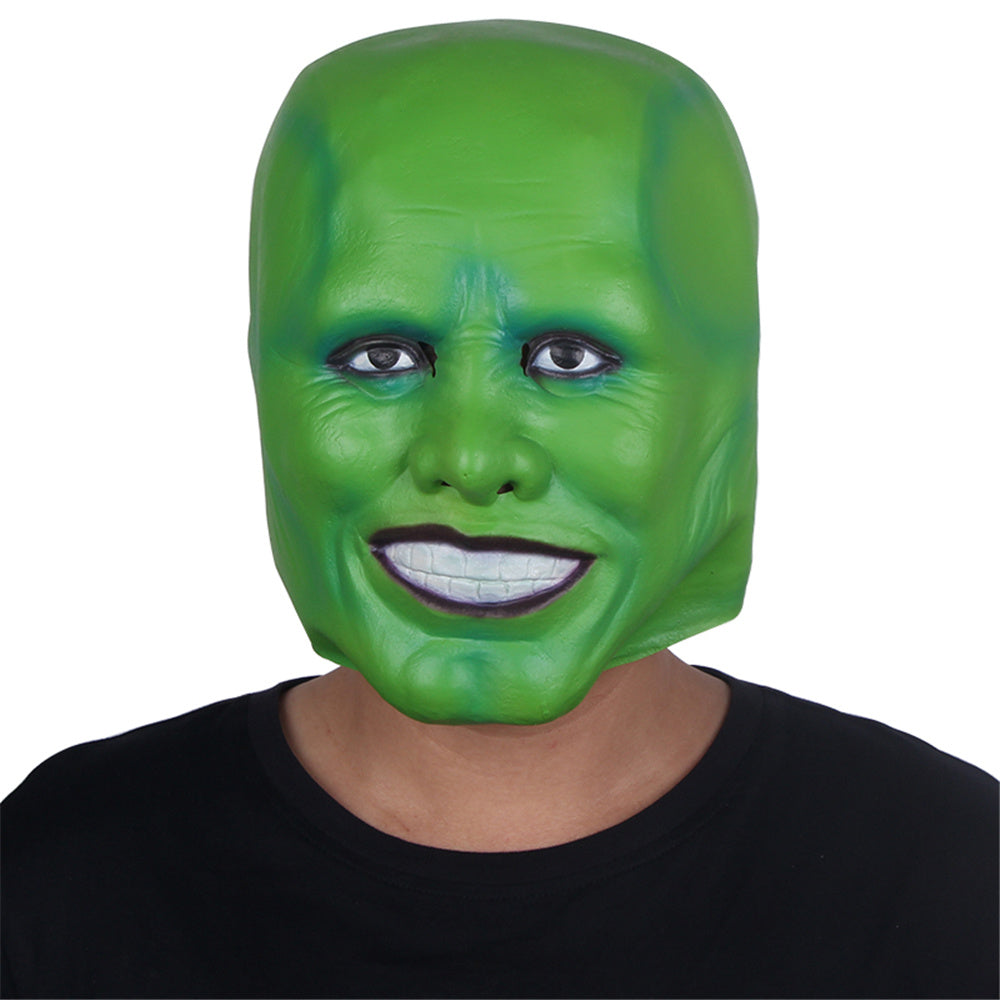 The Mask Funny Green Latex Mask Jim Carrey Movie Cosplay Headgear Halloween Superhero Fancy Dress Clothing Accessories