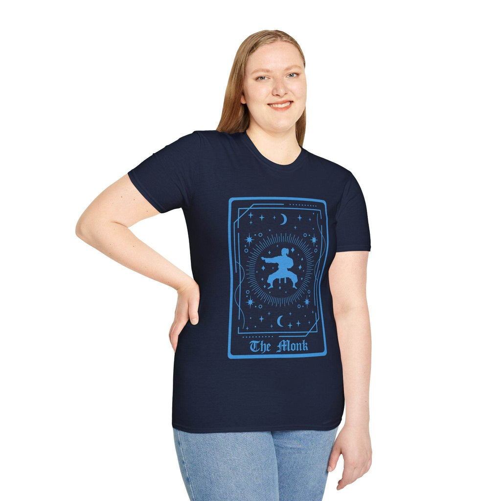 The Monk Tarot Card T-Shirt - Black / S
