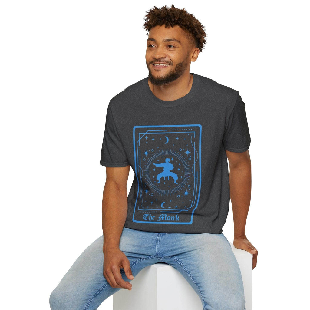 The Monk Tarot Card T-Shirt - Black / S