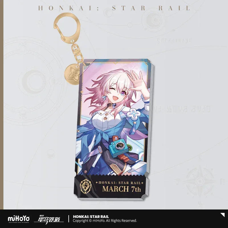The Preservation Character Warp Artwork Acrylic Keychain Honkai: Star Rail