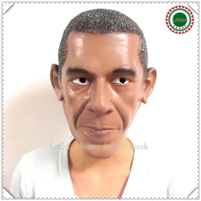 The President In United States Barack Hussein Obama Funny Mask Funny Halloween Party Costume Cosplay Human Face Mask in stock