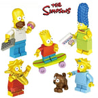 The Simpsons family Set of 5 Lego Minifigures Custom Toys