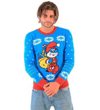 The Smurfs Papa Smurf As Santa Ugly Christmas Sweater - XS