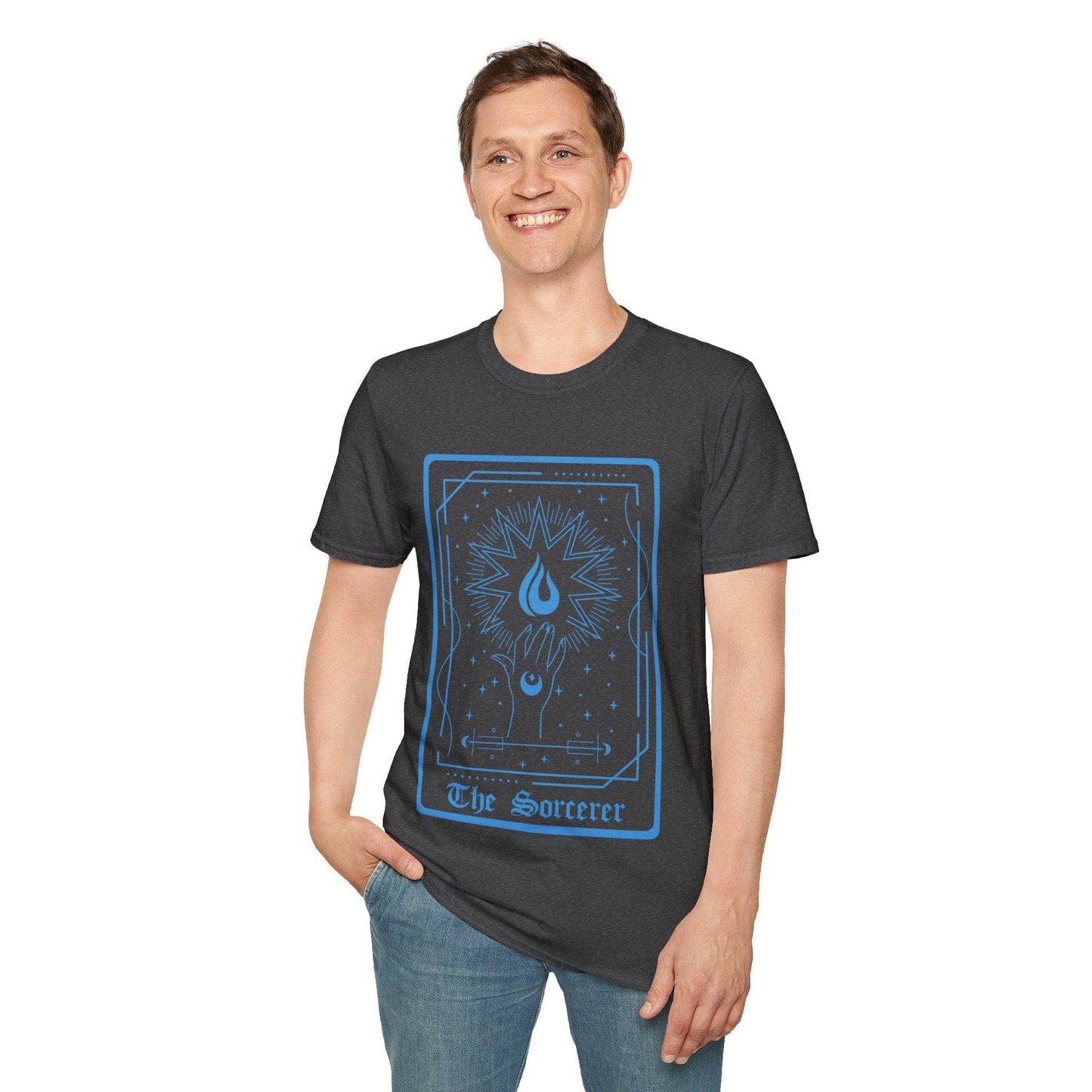 The Sorcerer Tarot Card T-Shirt - Black / S