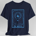 The Sorcerer Tarot Card T-Shirt - Navy / S