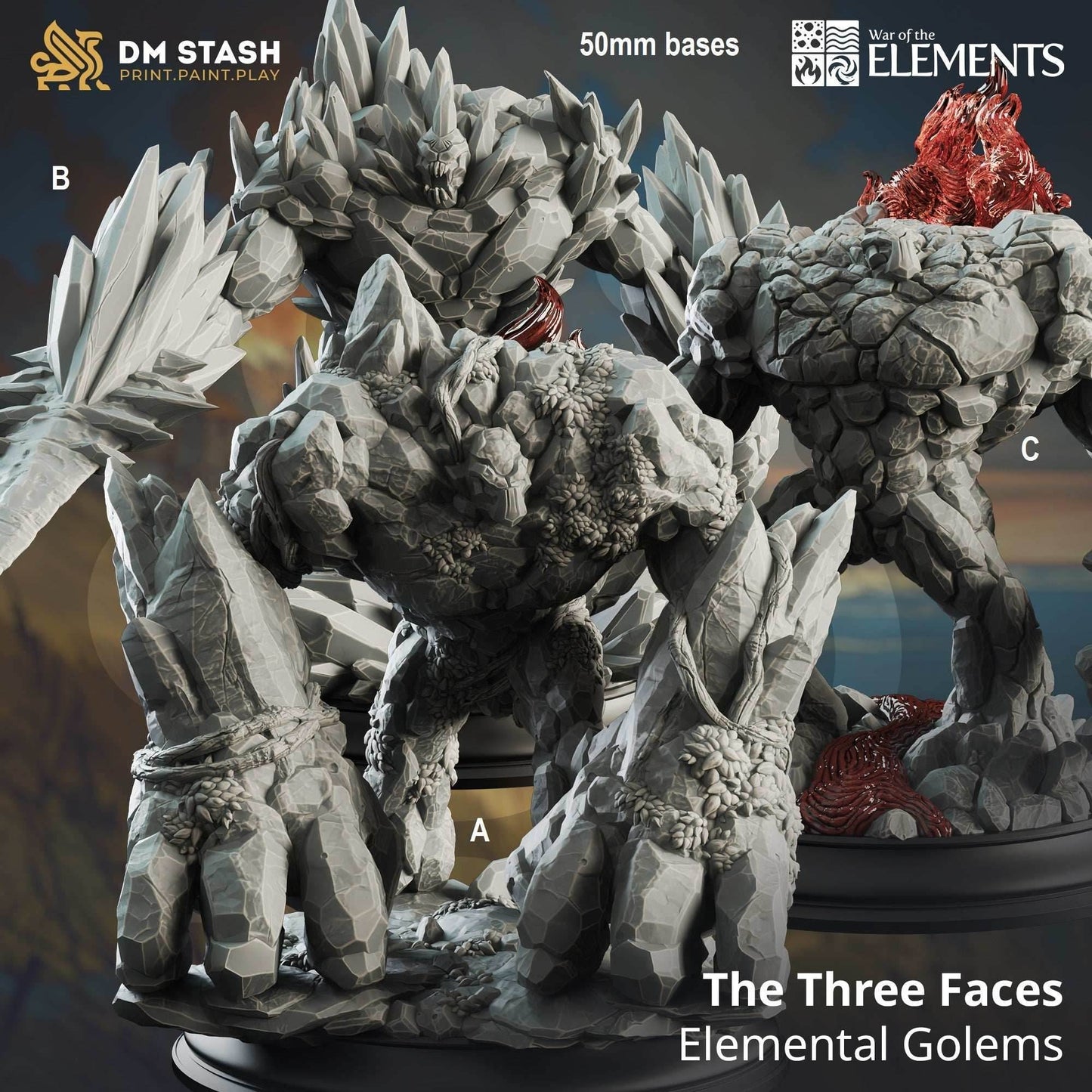 The Three Faces (Elemental Golems) - A - Earth