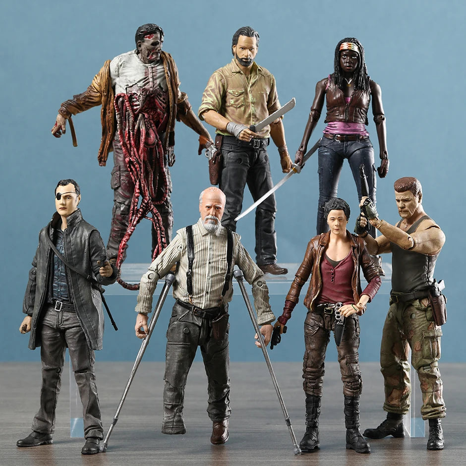 The Walking Dead Abraham Ford Bungee Walker Rick Grimes The Governor Michonne Collection Action Figure Toy Decoration Model