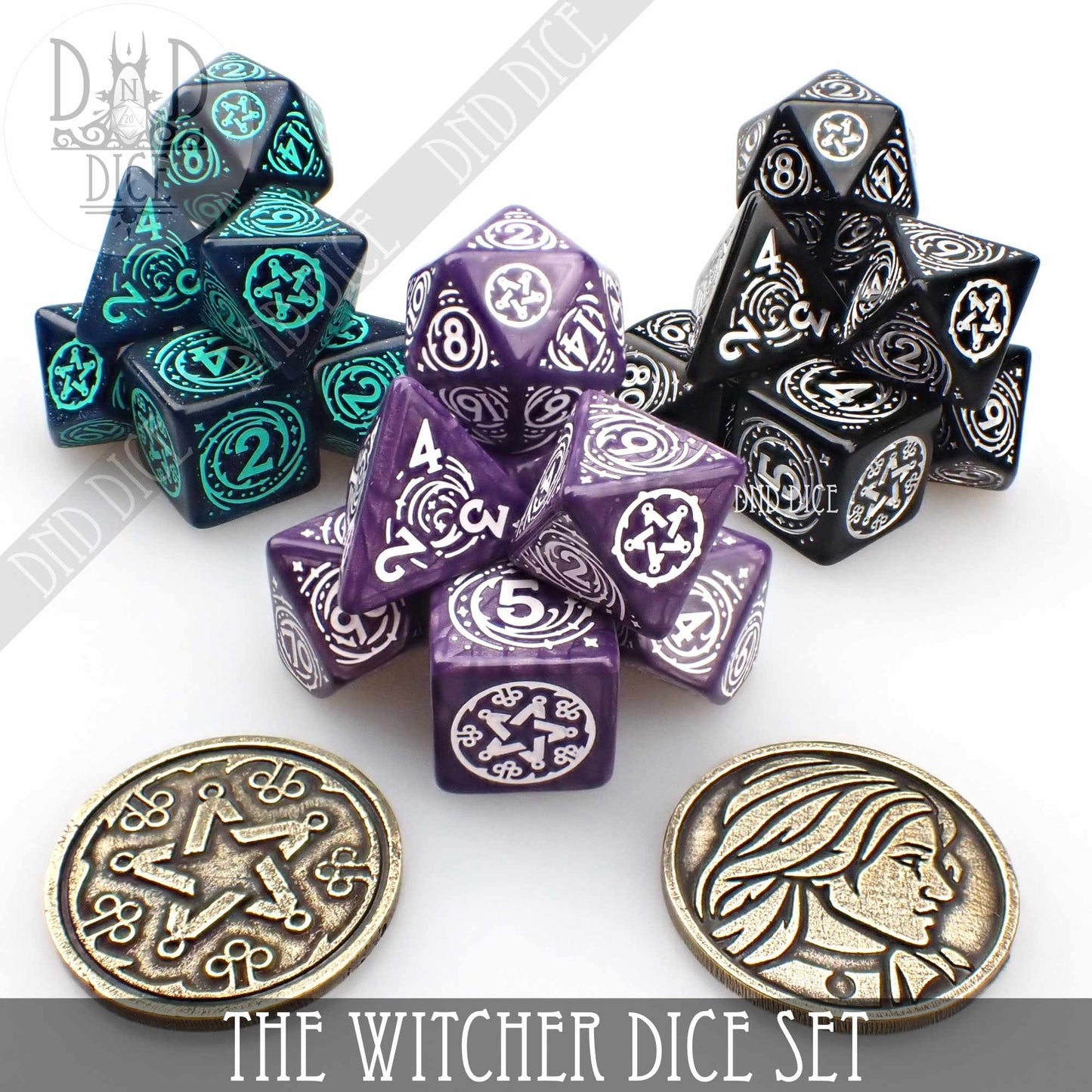 The Witcher Dice Set and Coin - Yennefer